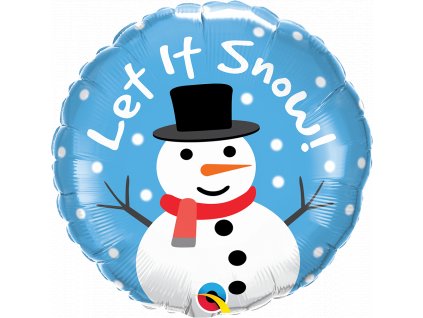 Let It Snow Snowman Foil balloons