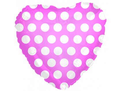 Pink White Heart Polka Dots balloons