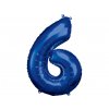 67 3 foliovy balon cislo 6 modry