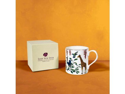 Šálka Birchall Africa z čínskeho porcelánu biela 400ml 1
