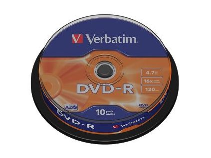 Verbatim DVD-R 4,7GB 16x cake (10 ks)