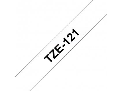 Brother TZ-121, průsvitná / černá 1 ks (9mm, lamin.)