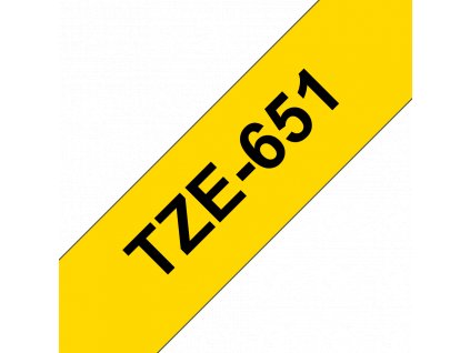 Brother TZ-651, žlutá / černá 1 ks (24mm, laminovaná)