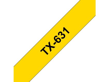 Brother TX-631, žlutá / černá 1 ks (12mm)