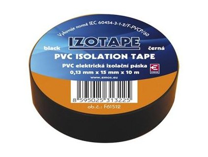 Izolační páska na kabely PVC 15/10 černá
