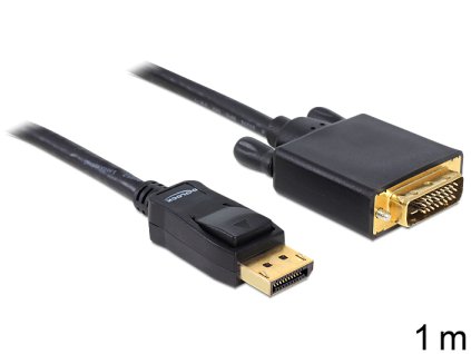 Delock kabel DisplayPort (samec) na DVI 24+1 (samec), 1m (82590)