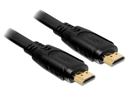 Delock HDMI 1.4 kabel A/A samec/samec, plochý, 5m (82672)