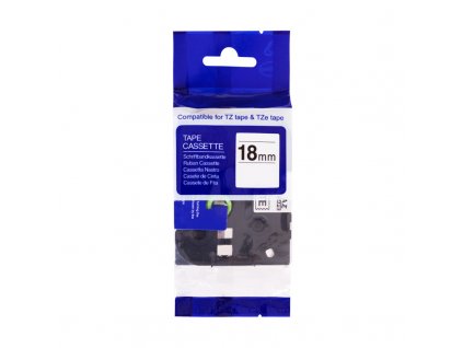 PRINTLINE kompatibilní páska s Brother, HG-241, 18mm, černý tisk/bílý podklad, rychlý tisk