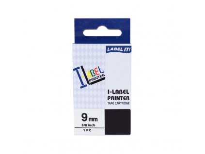 PRINTLINE kompatibilní páska s Casio, XR-9X1, 9mm, 8m, černý tisk/průhledný podk.