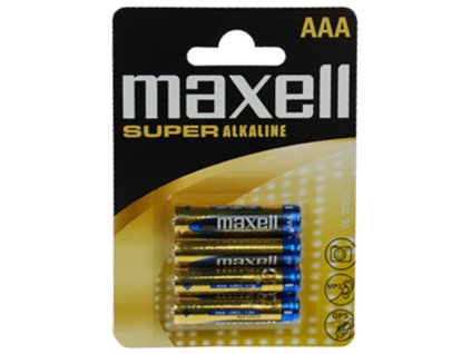 MAXELL Super alkalické baterie LR03 4BP AAA, blistr 4ks