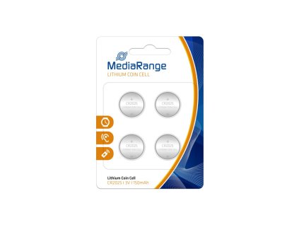 MediaRange Premium Lithium baterie CR2025 3V blister 4ks/balení