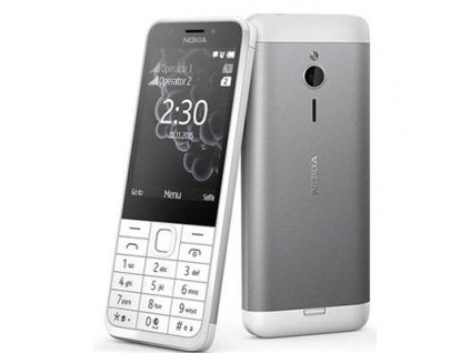Nokia 230 Dual SIM bílo-stříbrný