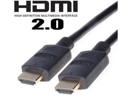 HDMI 2.0 High Speed + Ethernet kabel, zlacené konektory, 2m rozlišení 4K*2K/60Hz, 18Gb/s