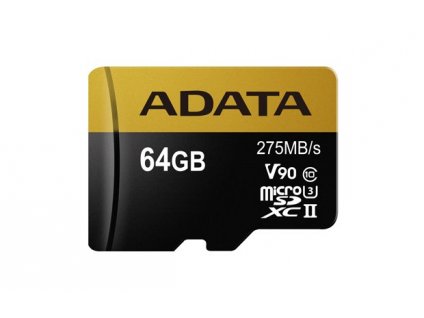 ADATA MicroSDXC Premier ONE 64GB UHS-II U3 Class 10 + SD adaptér