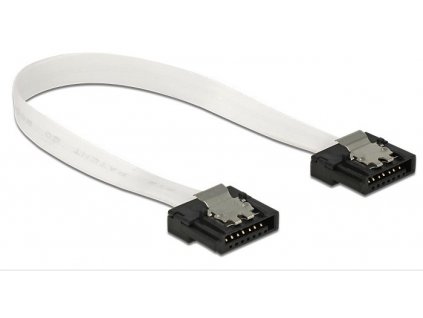 Delock kabel SATA FLEXI 6 Gb / s 10 cm bílý, kovový (83830)