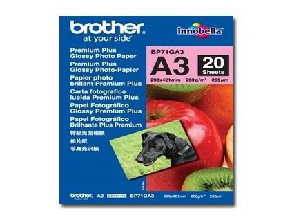 Brother fotopapír A3 lesklý, 20 listů, 260g