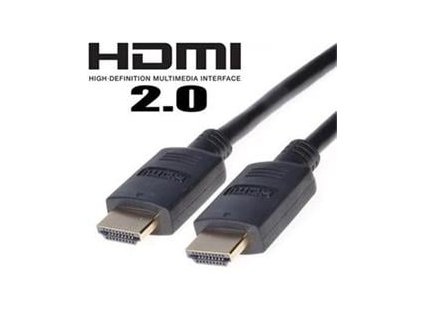 HDMI 2.0 High Speed + Ethernet kabel, zlacené konektory, 10m