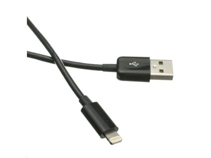 C-TECH USB 2.0 Lightning (IP5 a vyšší) kabel 2m, černý