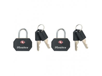 Master Lock Set 2 ks visacích zámků TSA 4681EURTBLK - černý