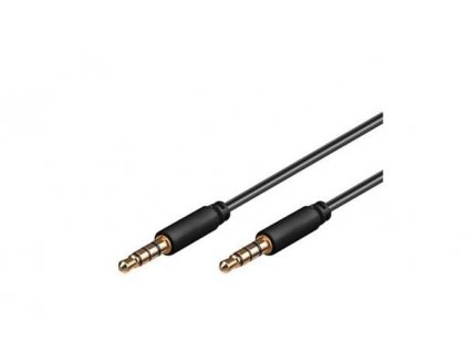 Kabel Jack 3.5mm 4 pinový M/M 0,5m pro Apple iPhone, iPad, iPod