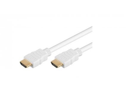 HDMI High Speed + Ethernet kabel bílý, zlacené konektory, 1,5m