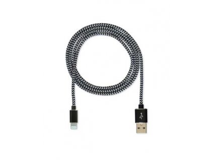 CUBE1 nylon datový kabel USB > Lightning, 1m,Black