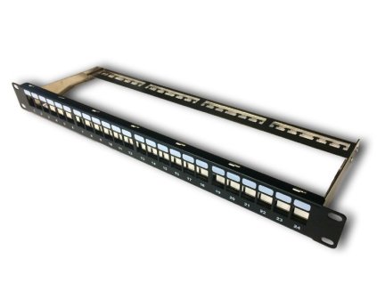 DATACOM Patch panel 19" neosazený 24 port 1U BK / VL