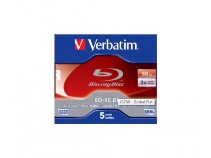 BD-RE VERBATIM DL Blu-Ray,Jewel,2x,50GB,(5-pack)