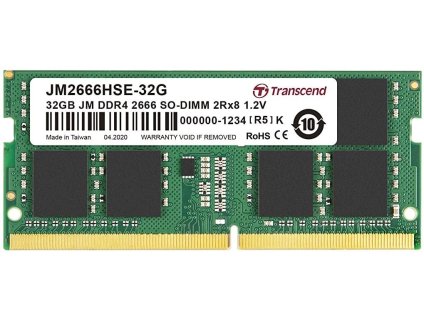 Transcend JetRam 32GB DDR4 SO-DIMM 2666MHz CL19