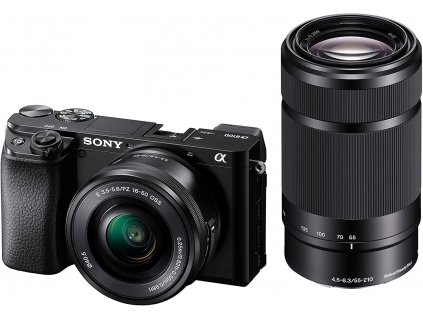 Sony Alpha A6100, černá, objektivy 16-50 + 55-210mm