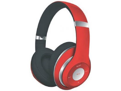 Omega FREESTYLE FH0916R bluetooth sluchátka s microSD, červená