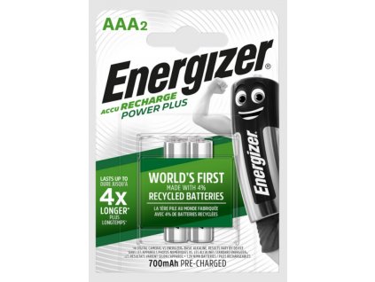 Energizer Nabíjecí baterie - AAA / HR03 - 700mAh POWER PLUS DUO, 2 ks