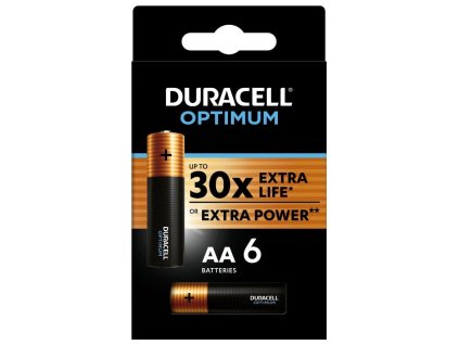 Duracell Optimum alkalická baterie tužková AA 6 ks