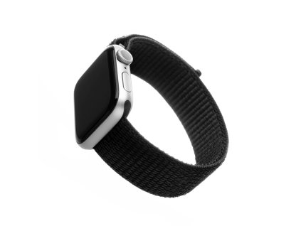 Fixed Nylon Strap nylonový řemínek pro Apple Watch 42/44/45mm, černý