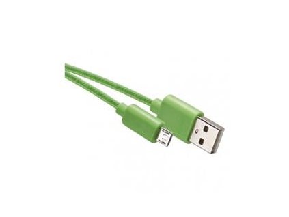 nabíjecí/datový kabel USB-A 2.0 / microUSB 2.0, 1m, zelený