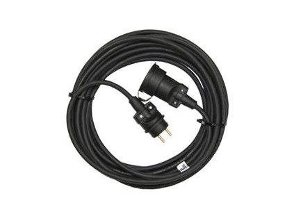 Venkovní prodlužovací kabel 10m / 1 zásuvka / černý / guma / 230 V / 1,5mm2