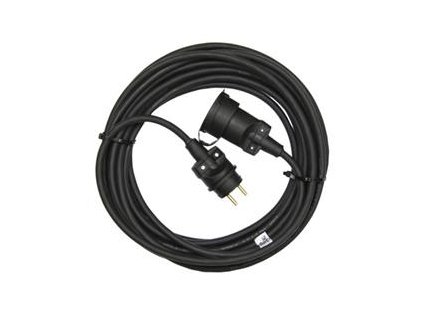 Venkovní prodlužovací kabel 30m / 1 zásuvka / černý / guma / 230 V / 1,5mm2