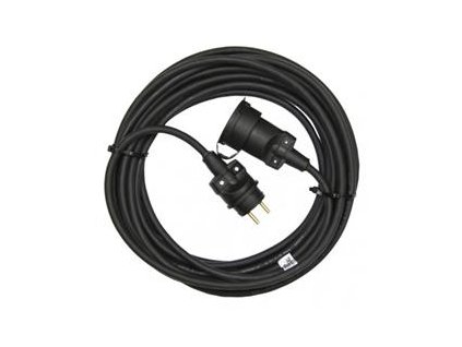 Venkovní prodlužovací kabel 40m / 1 zásuvka / černý / guma / 230 V / 1,5mm2
