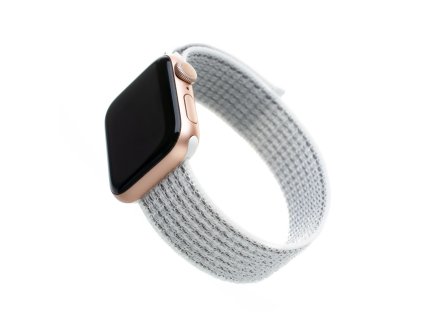 Nylonový řemínek FIXED Nylon Strap pro Apple Watch 42/44/45mm, bílý