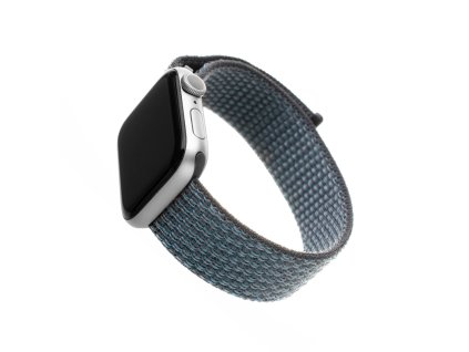 Nylonový řemínek FIXED Nylon Strap pro Apple Watch 42/44/45mm, temně šedý