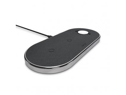 Epico Wireless Charging Base 3in1 černá PU kůže- space grey základna