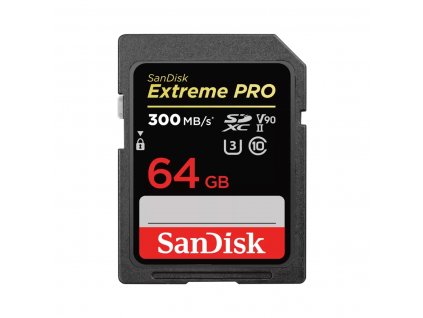 SanDisk Extreme PRO SDXC 64GB 300MB/s UHS-II U3 Class 10