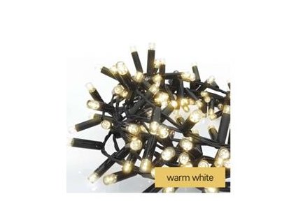 Profi LED spojovací řetěz černý – ježek, 3 m, venkovní i vnitřní, teplá bílá