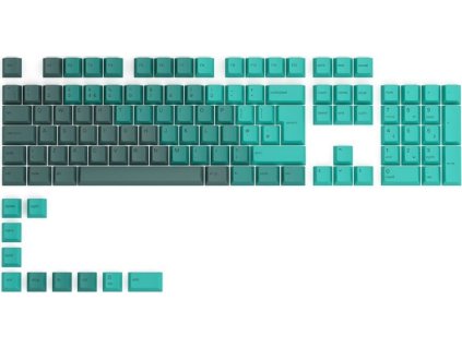 Glorious GPBT Keycaps - 115 PBT Keycaps, ISO, UK-Layout, Rain Forest