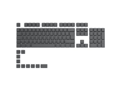 Glorious GPBT Keycaps - 115 PBT Keycaps, ISO, UK-Layout, Black Ash
