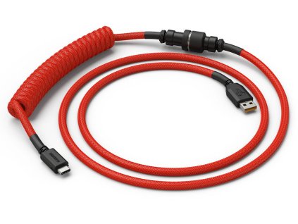 Glorious Coiled Cable Crimson Red, 1,37m, červený