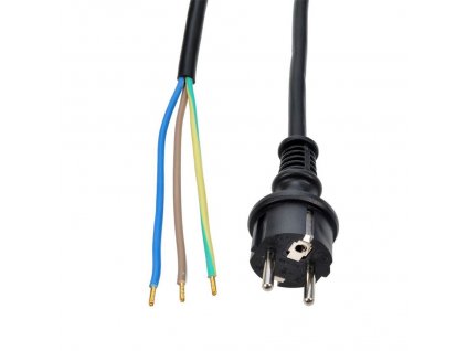 Solight flexo kabel, 3x 1mm2, gumová, černá, 5m