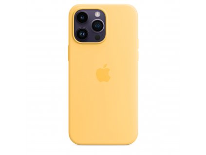 Apple iPhone silikonový kryt s MagSafe na iPhone 14 Pro Max, slunečně žlutý