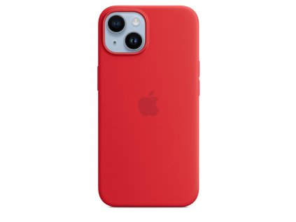 Apple iPhone silikonový kryt s MagSafe na iPhone 14, červený (PRODUCT)RED