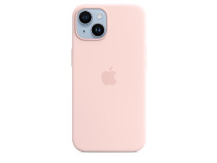 Apple iPhone silikonový kryt s MagSafe na iPhone 14, křídově růžový